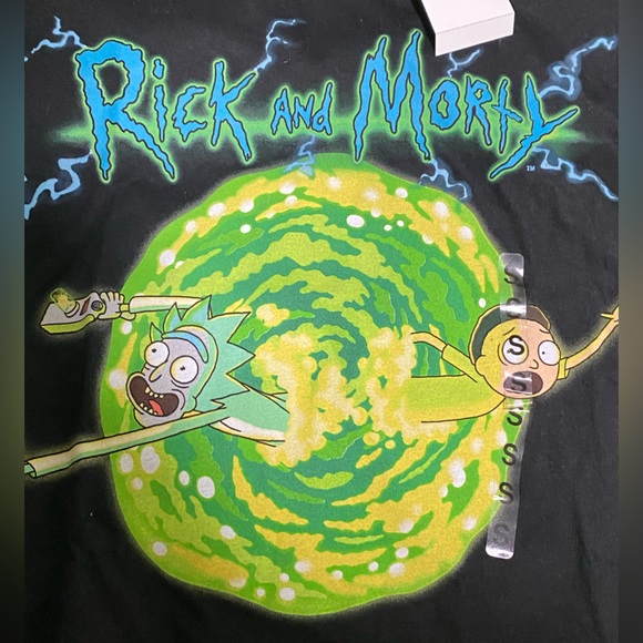 RICK AND MORTY Black T Shirt - Picture 2 of 4